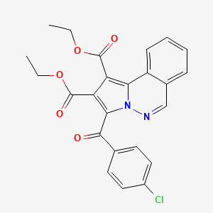 molecular formula C24H19ClN2O5 B15076486 Diethyl 3-(4-chlorobenzoyl)pyrrolo(2,1-A)phthalazine-1,2-dicarboxylate CAS No. 853330-36-6