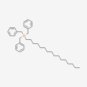 molecular formula C37H54Si B15076501 Hexadecyltribenzylsilane CAS No. 4033-52-7