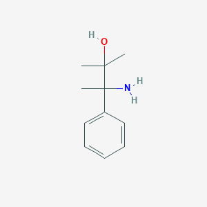 molecular formula C11H17NO B15076510 3-Amino-2-methyl-3-phenylbutan-2-ol 