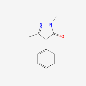 molecular formula C11H12N2O B15076517 1,3-Dimethyl-4-phenyl-1H-pyrazol-5(4H)-one CAS No. 1706-41-8