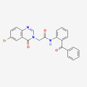 molecular formula C23H16BrN3O3 B15076532 N-(2-Benzoylphenyl)-2-(6-bromo-4-oxoquinazolin-3(4H)-yl)acetamide CAS No. 853318-90-8