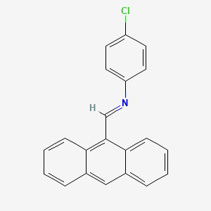 molecular formula C21H14ClN B15076582 N-(9-anthracenylmethylene)-4-chloroaniline CAS No. 32745-92-9