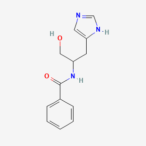 molecular formula C13H15N3O2 B15076594 Benzamide, N-[1-hydroxymethyl-2-(1H-imidazol-4-yl)ethyl]- 