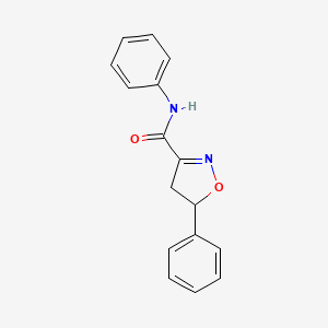 molecular formula C16H14N2O2 B15076601 N,5-Diphenyl-4,5-dihydro-3-isoxazolecarboxamide CAS No. 107402-49-3