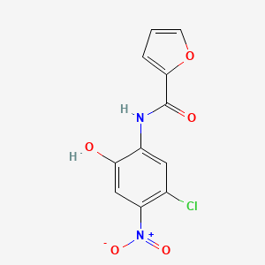 molecular formula C11H7ClN2O5 B15076606 N-(5-Chloro-2-hydroxy-4-nitrophenyl)-2-furancarboxamide 