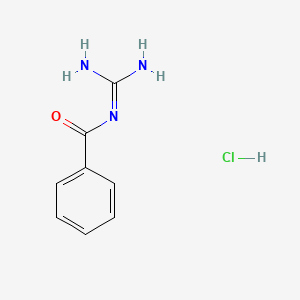 molecular formula C8H10ClN3O B15076620 N-benzoylguanidine hydrochloride CAS No. 3166-28-7
