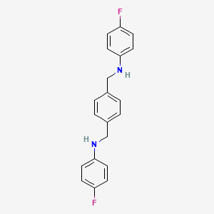 molecular formula C20H18F2N2 B15076648 alpha,alpha'-Bis(4-fluoroanilino)-P-xylene 
