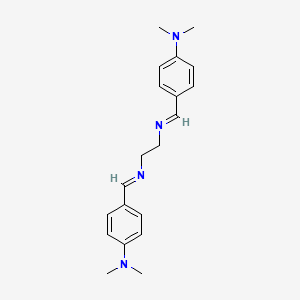 molecular formula C20H26N4 B15076696 N,N'-bis{(E)-[4-(dimethylamino)phenyl]methylidene}ethane-1,2-diamine CAS No. 81512-54-1
