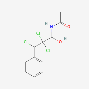 molecular formula C11H12Cl3NO2 B15076697 N-(2,2,3-Trichloro-1-hydroxy-3-phenyl-propyl)-acetamide CAS No. 55158-90-2