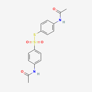 molecular formula C16H16N2O4S2 B15076711 S-(4-(Acetylamino)phenyl) 4-(acetylamino)benzenesulfonothioate CAS No. 1241-00-5