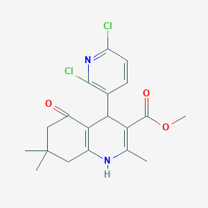 molecular formula C19H20Cl2N2O3 B15076806 Methyl 4-(2,6-dichloropyridin-3-yl)-2,7,7-trimethyl-5-oxo-1,4,5,6,7,8-hexahydroquinoline-3-carboxylate CAS No. 853331-92-7