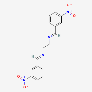 molecular formula C16H14N4O4 B15076831 N~1~,N~2~-bis(3-nitrobenzylidene)-1,2-ethanediamine CAS No. 81928-79-2