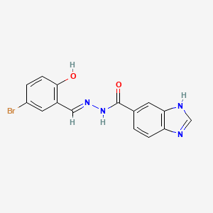 molecular formula C15H11BrN4O2 B15076958 N'-(5-Bromo-2-hydroxybenzylidene)-1H-benzimidazole-6-carbohydrazide 