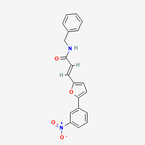 molecular formula C20H16N2O4 B15076964 N-Benzyl-3-(5-(3-nitrophenyl)furan-2-yl)acrylamide CAS No. 853351-47-0
