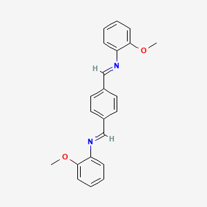 molecular formula C22H20N2O2 B15077007 N-(2-methoxyphenyl)-N-[(E)-(4-{(E)-[(2-methoxyphenyl)imino]methyl}phenyl)methylidene]amine 