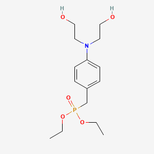 molecular formula C15H26NO5P B15077110 Diethyl{4-[bis(2-hydroxyethyl)amino]benzyl}phosphonate CAS No. 16834-57-4