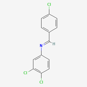 molecular formula C13H8Cl3N B15077124 N-(4-Chlorobenzylidene)-3,4-dichloroaniline CAS No. 55346-81-1