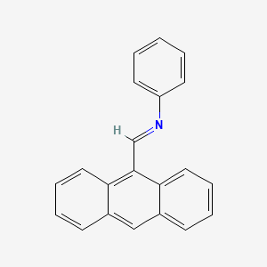 molecular formula C21H15N B15077139 N-(9-Anthrylmethylene)aniline CAS No. 796-34-9