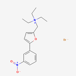 molecular formula C17H23BrN2O3 B15077181 N,N-Diethyl-N-((5-(3-nitrophenyl)furan-2-yl)methyl)ethanaminium bromide CAS No. 76220-75-2