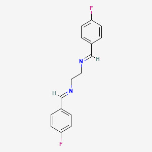 molecular formula C16H14F2N2 B15077229 N,N'-Bis-(4-fluorobenzylidene)-ethylenediamine CAS No. 1648-04-0