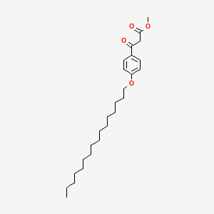 molecular formula C26H42O4 B15077246 Methyl 3-(p-(hexadecyloxy)phenyl)-3-oxopropionate CAS No. 52244-81-2