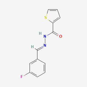 molecular formula C12H9FN2OS B15077271 N'-[(E)-(3-fluorophenyl)methylidene]-2-thiophenecarbohydrazide 