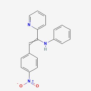 molecular formula C19H15N3O2 B15077288 alpha-(4-Nitrobenzylidene)-N-phenyl-2-pyridinemethylamine CAS No. 3769-95-7