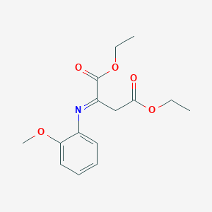 molecular formula C15H19NO5 B15077342 Diethyl 2-(2-methoxyphenyl)iminobutanedioate CAS No. 6961-59-7