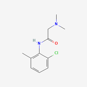 molecular formula C11H15ClN2O B15077471 Acetamide, N-(2-chloro-6-methylphenyl)-, 2-(N,N-dimethylamino)- CAS No. 70289-10-0