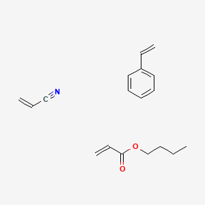 molecular formula C18H23NO2 B15077550 Butyl prop-2-enoate;prop-2-enenitrile;styrene CAS No. 26299-47-8