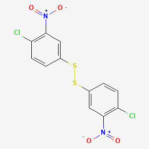 molecular formula C12H6Cl2N2O4S2 B15077630 Bis(4-chloro-3-nitrophenyl) disulphide CAS No. 35964-48-8