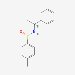 molecular formula C15H17NOS B15077666 Benzenesulfinamide, 4-methyl-N-(1-phenylethyl)- CAS No. 201419-31-0