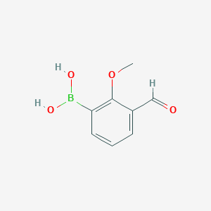 molecular formula C8H9BO4 B150777 3-甲酰-2-甲氧基苯硼酸 CAS No. 480424-49-5