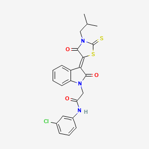 molecular formula C23H20ClN3O3S2 B15077779 N-(3-Chlorophenyl)-2-[(3Z)-3-(3-isobutyl-4-oxo-2-thioxo-1,3-thiazolidin-5-ylidene)-2-oxo-2,3-dihydro-1H-indol-1-YL]acetamide 