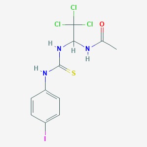 molecular formula C11H11Cl3IN3OS B15077808 N-(2,2,2-trichloro-1-{[(4-iodophenyl)carbamothioyl]amino}ethyl)acetamide 