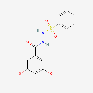 molecular formula C15H16N2O5S B15077839 N'-(benzenesulfonyl)-3,5-dimethoxybenzohydrazide 