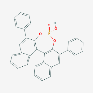 molecular formula C32H21O4P B150779 (11bS)-4-Hydroxy-2,6-diphenyldinaphtho[2,1-d:1',2'-f][1,3,2]dioxaphosphepine 4-oxide CAS No. 874948-59-1
