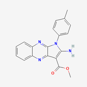 molecular formula C19H16N4O2 B15077984 methyl 2-amino-1-(4-methylphenyl)-1H-pyrrolo[2,3-b]quinoxaline-3-carboxylate 