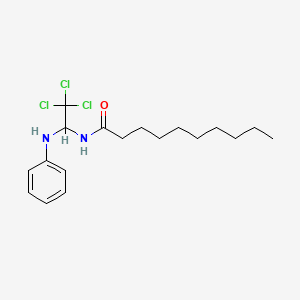 molecular formula C18H27Cl3N2O B15078014 N-(1-Anilino-2,2,2-trichloroethyl)decanamide CAS No. 302954-41-2