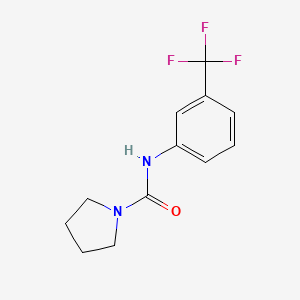 molecular formula C12H13F3N2O B15078213 Pyrrolidine-1-carboxylic acid (3-trifluoromethyl-phenyl)-amide CAS No. 35640-10-9
