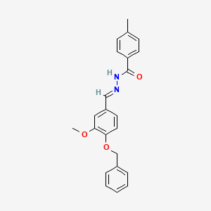 molecular formula C23H22N2O3 B15078230 N'-(4-(Benzyloxy)-3-methoxybenzylidene)-4-methylbenzohydrazide CAS No. 303083-90-1