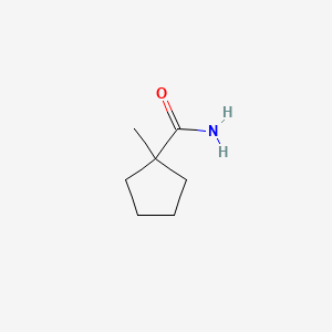 molecular formula C7H13NO B15078251 Cyclopentane-1-carboxamide, 1-methyl- CAS No. 69352-91-6