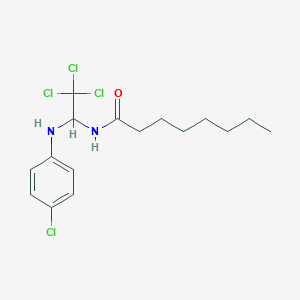 molecular formula C16H22Cl4N2O B15078340 N-[2,2,2-trichloro-1-(4-chloroanilino)ethyl]octanamide 
