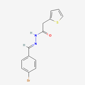 molecular formula C13H11BrN2OS B15078432 N'-[(E)-(4-bromophenyl)methylidene]-2-(thiophen-2-yl)acetohydrazide 