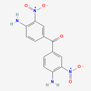 molecular formula C13H10N4O5 B15078451 Methanone, bis(4-amino-3-nitrophenyl)- CAS No. 19014-16-5