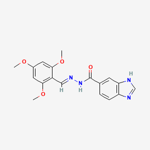 molecular formula C18H18N4O4 B15078467 N'-(2,4,6-trimethoxybenzylidene)-1H-benzimidazole-6-carbohydrazide 