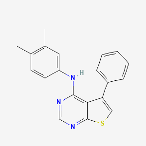 molecular formula C20H17N3S B15078529 N-(3,4-dimethylphenyl)-5-phenylthieno[2,3-d]pyrimidin-4-amine 