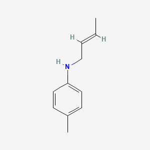 molecular formula C11H15N B15078586 N-[(E)-but-2-enyl]-4-methylaniline CAS No. 4043-69-0