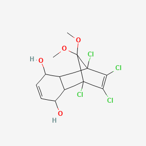molecular formula C13H14Cl4O4 B15078596 1,2,3,4-Tetrachloro-9,9-dimethoxy-hexahydro-1,4-methano-naphthalene-5,8-diol CAS No. 1217756-58-5