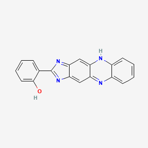 molecular formula C19H12N4O B15078617 2-(1H-Imidazo(4,5-B)phenazin-2-YL)phenol CAS No. 114991-84-3